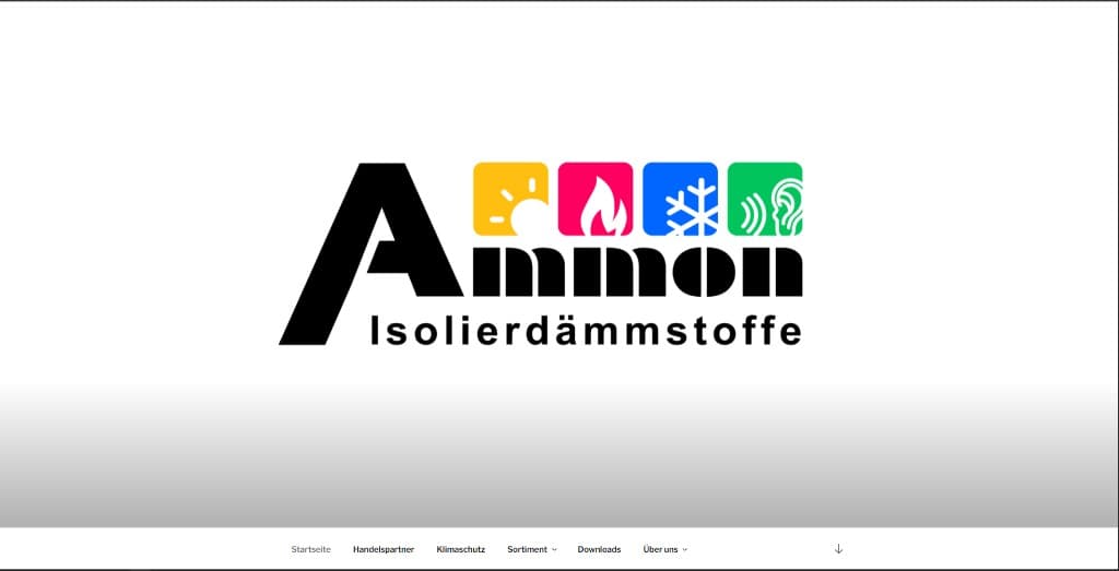 Ammon Isolierdämmstoffe Fürth — B2B-Website Relaunch Webdesign SEO Vorher/Nachher atondix — vorher