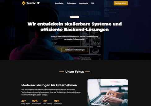 Informative Unternehmenspraesenz Surdic IT aus Nuernberg digitalisiert Unternehmen